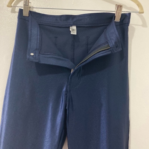 American Apparel High Rise Disco skinny pants Midnight Navy Blue Size Large - Picture 2 of 7